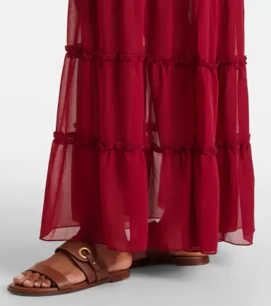 Bananhot Elma tiered semi-sheer maxi skirt | Thumbnail 5