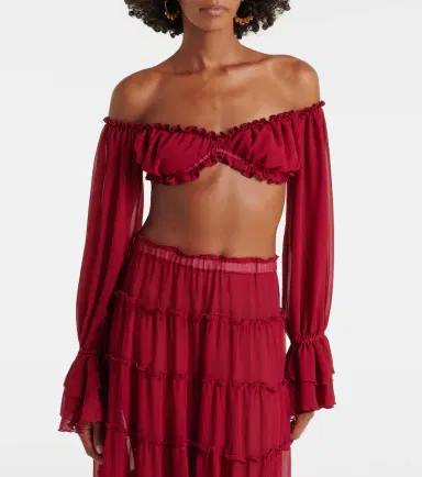Bananhot Elma off-shoulder crop top | Thumbnail 6