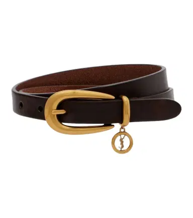 Saint Laurent Cassandre leather belt | Thumbnail 1 Saint Laurent Cassandre leather belt | Thumbnail 1