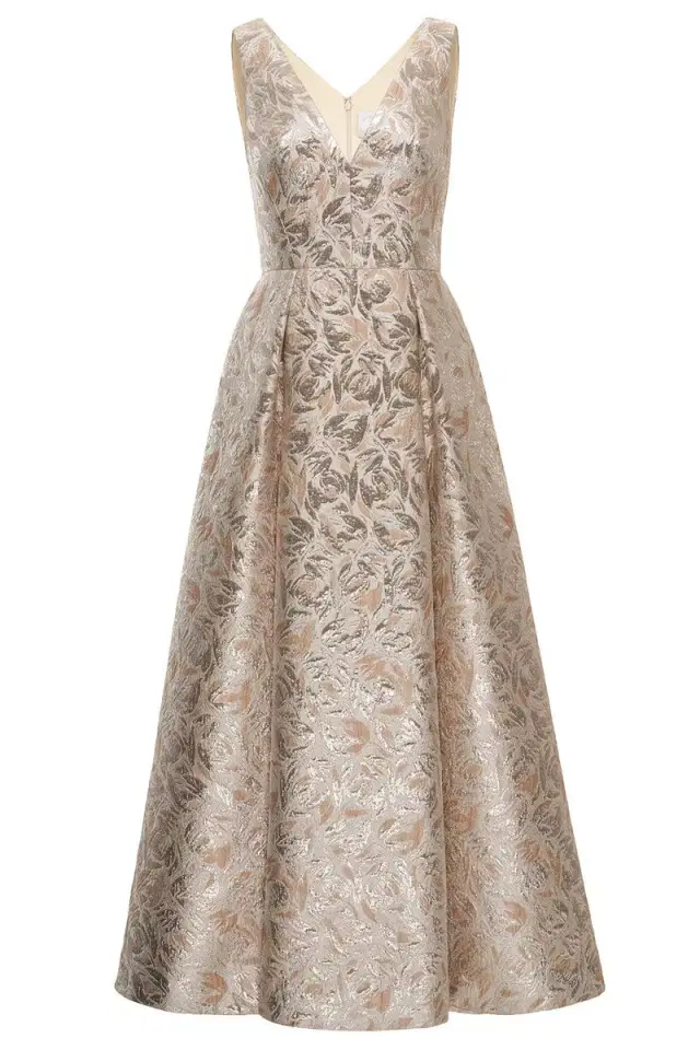 Huishan Zhang Omaya Midi Dress - Gold