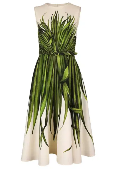 Oscar de la Renta Palm Leaves Dress | Thumbnail 1