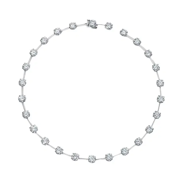 Stephanie Gottlieb 32 Carat Round Station Necklace