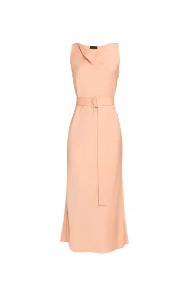 LAPOINTE Lightweight Satin Belted Dress | Thumbnail 1 LAPOINTE Lightweight Satin Belted Dress | Thumbnail 1
