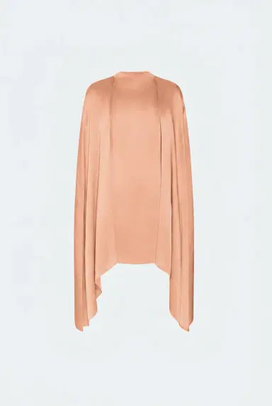 LAPOINTE Satin Cape Sleeve Mini Dress | Thumbnail 3 LAPOINTE Satin Cape Sleeve Mini Dress | Thumbnail 3