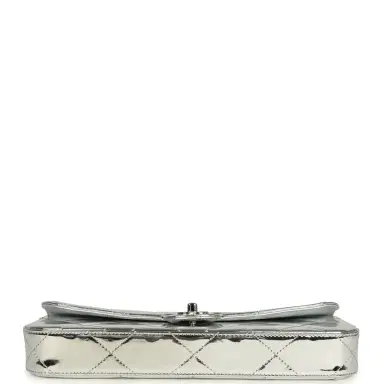 Chanel Chanel Large Top Handle Long Flap Bag with Chain Silver Mirror Calfskin Silver Hardware | Thumbnail 6 Chanel Chanel Large Top Handle Long Flap Bag with Chain Silver Mirror Calfskin Silver Hardware | Thumbnail 6