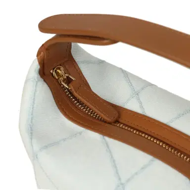 Chanel Chanel Mini CC Hobo Pouch with Chain Light Blue Denim and Brown Calfskin Gold Hardware | Thumbnail 8 Chanel Chanel Mini CC Hobo Pouch with Chain Light Blue Denim and Brown Calfskin Gold Hardware | Thumbnail 8