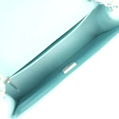 Chanel Chanel Mini Rectangular Flap Bag Light Blue Lambskin Light Gold Hardware | Thumbnail 8 Chanel Chanel Mini Rectangular Flap Bag Light Blue Lambskin Light Gold Hardware | Thumbnail 8