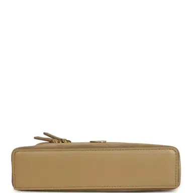 Chanel Chanel Top Handle Long Vanity Case with Chain Dark Beige Suede Gold Hardware | Thumbnail 6 Chanel Chanel Top Handle Long Vanity Case with Chain Dark Beige Suede Gold Hardware | Thumbnail 6