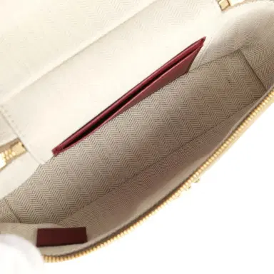 Chanel Chanel Top Handle Long Vanity Case with Chain Dark Beige Suede Gold Hardware | Thumbnail 8 Chanel Chanel Top Handle Long Vanity Case with Chain Dark Beige Suede Gold Hardware | Thumbnail 8