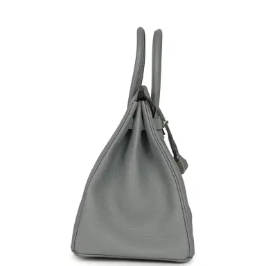 HERMÈS Hermes Birkin 35 Gris Pantin Togo Palladium Hardware | Thumbnail 3