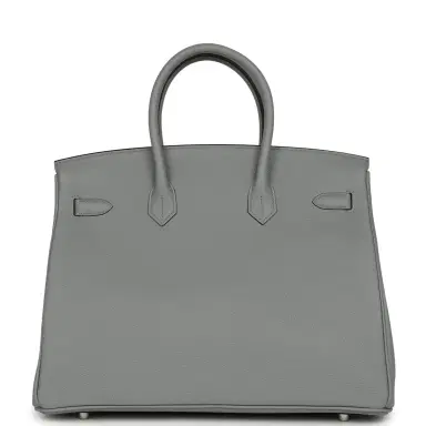 HERMÈS Hermes Birkin 35 Gris Pantin Togo Palladium Hardware | Thumbnail 4