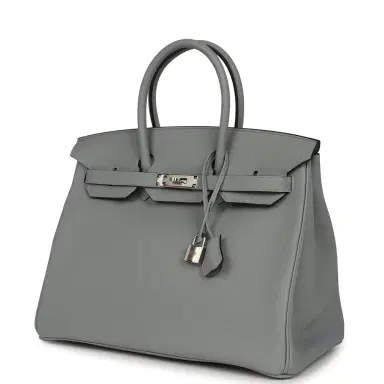 HERMÈS Hermes Birkin 35 Gris Pantin Togo Palladium Hardware | Thumbnail 5