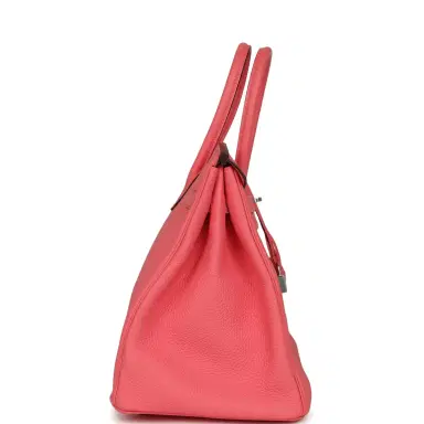 HERMÈS Hermes Birkin 35 Rose Azalee Clemence Palladium Hardware | Thumbnail 3 HERMÈS Hermes Birkin 35 Rose Azalee Clemence Palladium Hardware | Thumbnail 3