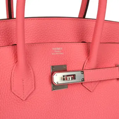 HERMÈS Hermes Birkin 35 Rose Azalee Clemence Palladium Hardware | Thumbnail 7 HERMÈS Hermes Birkin 35 Rose Azalee Clemence Palladium Hardware | Thumbnail 7