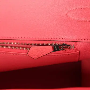 HERMÈS Hermes Birkin 35 Rose Azalee Clemence Palladium Hardware | Thumbnail 9 HERMÈS Hermes Birkin 35 Rose Azalee Clemence Palladium Hardware | Thumbnail 9