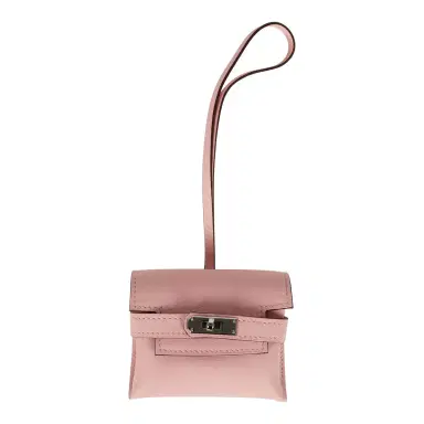 HERMÈS Hermes Kelly Festival Bag Charm Rose Sakura Swift Palladium Hardware | Thumbnail 1 HERMÈS Hermes Kelly Festival Bag Charm Rose Sakura Swift Palladium Hardware | Thumbnail 1