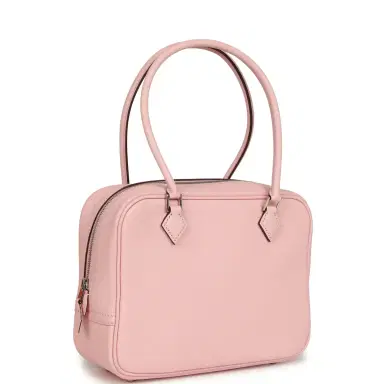 HERMÈS Hermes Mini Plume 21 Bag Rose Sakura Chèvre Palladium Hardware | Thumbnail 2 HERMÈS Hermes Mini Plume 21 Bag Rose Sakura Chèvre Palladium Hardware | Thumbnail 2