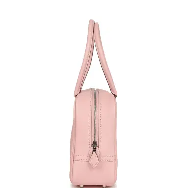 HERMÈS Hermes Mini Plume 21 Bag Rose Sakura Chèvre Palladium Hardware | Thumbnail 3 HERMÈS Hermes Mini Plume 21 Bag Rose Sakura Chèvre Palladium Hardware | Thumbnail 3