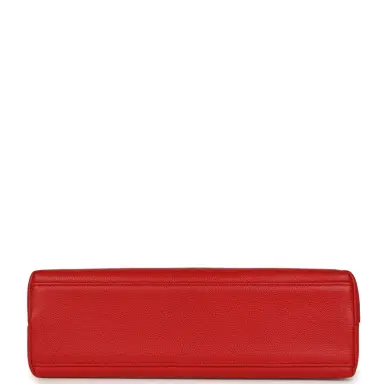 Chanel Vintage Chanel Large Kelly Red Caviar Gold Hardware | Thumbnail 6 Chanel Vintage Chanel Large Kelly Red Caviar Gold Hardware | Thumbnail 6