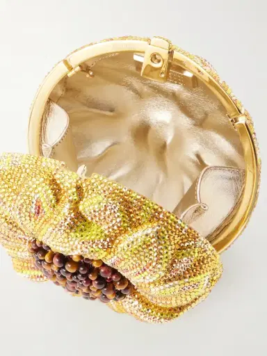 Judith Leiber Couture Sunflower Crystal-embellished Gold-tone Clutch | Thumbnail 6 Judith Leiber Couture Sunflower Crystal-embellished Gold-tone Clutch | Thumbnail 6