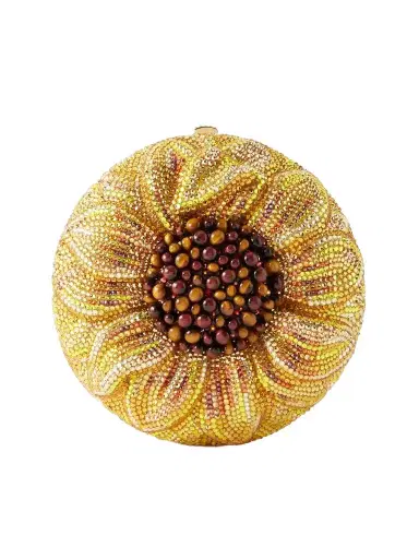 Judith Leiber Couture Sunflower Crystal-embellished Gold-tone Clutch | Thumbnail 1 Judith Leiber Couture Sunflower Crystal-embellished Gold-tone Clutch | Thumbnail 1