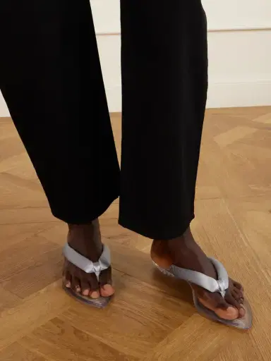 Alaïa Invisible Jelly Satin-trimmed Sandals | Thumbnail 2