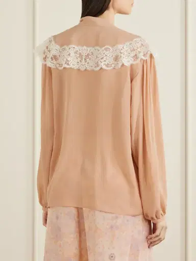 Chloé Georgette Silk Blouse | Thumbnail 4
