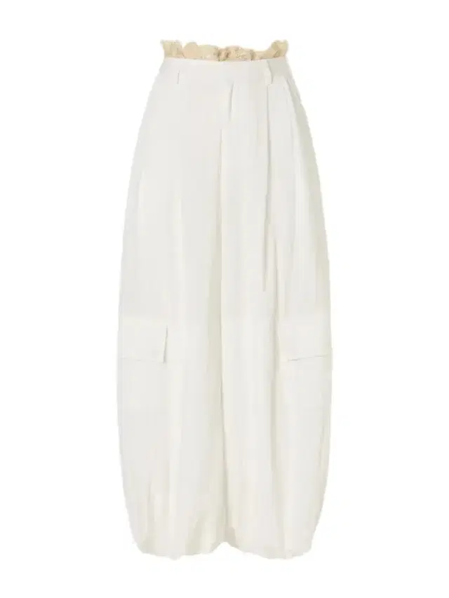 Lisette Lace-trimmed Shell Balloon Pants