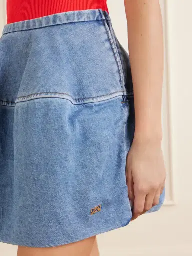 Loewe Paneled Denim Mini Skirt | Thumbnail 5 Loewe Paneled Denim Mini Skirt | Thumbnail 5