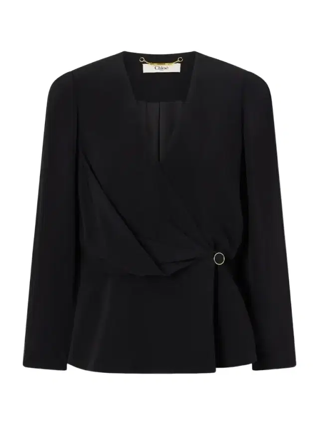Chloé Gathered Faille Blouse