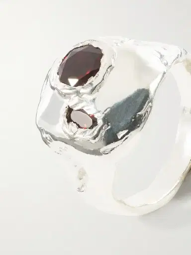 Simuero Coco Sterling Silver And Garnet Ring | Thumbnail 4