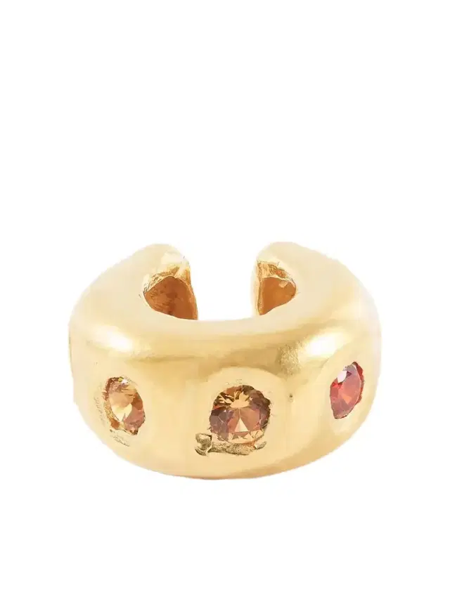 Simuero Sol Gold-plated Cubic Zirconia, Sapphire Ear Cuff