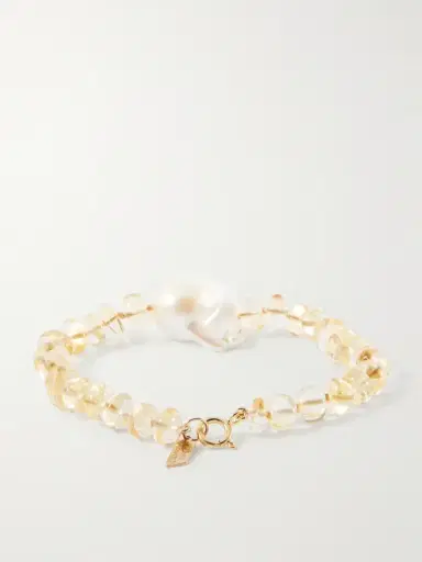 Loren Stewart Sunsalt Baroque 14-karat Gold, Citrine And Pearl Beaded Bracelet | Thumbnail 3 Loren Stewart Sunsalt Baroque 14-karat Gold, Citrine And Pearl Beaded Bracelet | Thumbnail 3