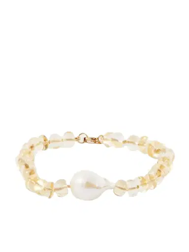Loren Stewart Sunsalt Baroque 14-karat Gold, Citrine And Pearl Beaded Bracelet | Thumbnail 1 Loren Stewart Sunsalt Baroque 14-karat Gold, Citrine And Pearl Beaded Bracelet | Thumbnail 1