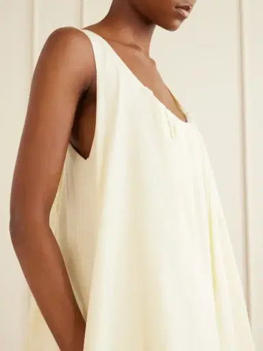 Brandon Maxwell The Lennox Pleated Stretch-cotton Poplin Midi Dress | Thumbnail 4 Brandon Maxwell The Lennox Pleated Stretch-cotton Poplin Midi Dress | Thumbnail 4