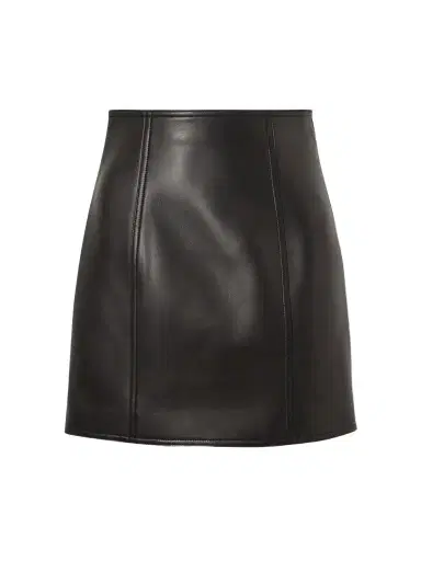 Balmain Paneled Leather Mini Skirt | Thumbnail 1