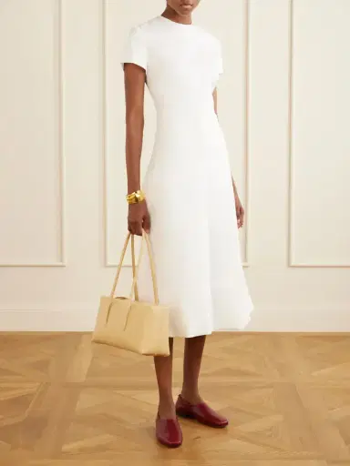 Brandon Maxwell The Ridley Linen-blend Midi Dress | Thumbnail 2 Brandon Maxwell The Ridley Linen-blend Midi Dress | Thumbnail 2