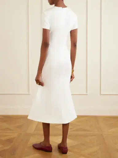 Brandon Maxwell The Ridley Linen-blend Midi Dress | Thumbnail 3 Brandon Maxwell The Ridley Linen-blend Midi Dress | Thumbnail 3