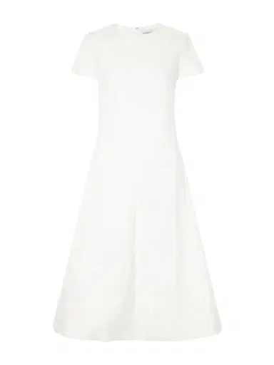 Brandon Maxwell The Ridley Linen-blend Midi Dress | Thumbnail 1 Brandon Maxwell The Ridley Linen-blend Midi Dress | Thumbnail 1
