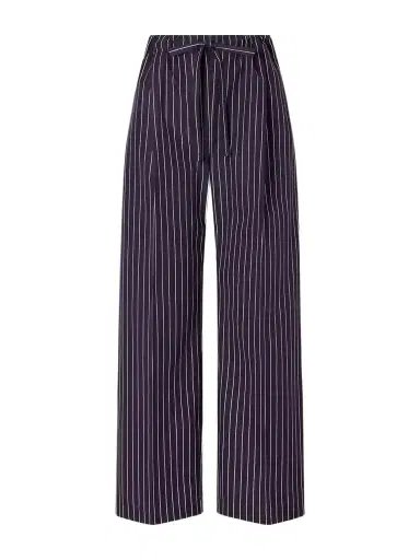 Another Tomorrow Striped Cotton-poplin Straight-leg Drawstring Pants | Thumbnail 1