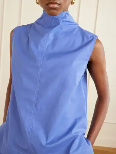 Brandon Maxwell The Finn Cotton-poplin Turtleneck Blouse | Thumbnail 3