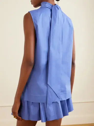 Brandon Maxwell The Finn Cotton-poplin Turtleneck Blouse | Thumbnail 4