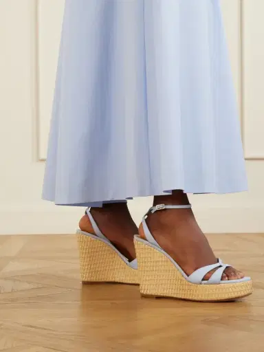 Aquazzura You And I 110 Leather Wedge Sandals | Thumbnail 2