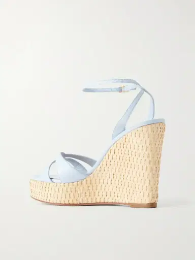 Aquazzura You And I 110 Leather Wedge Sandals | Thumbnail 3