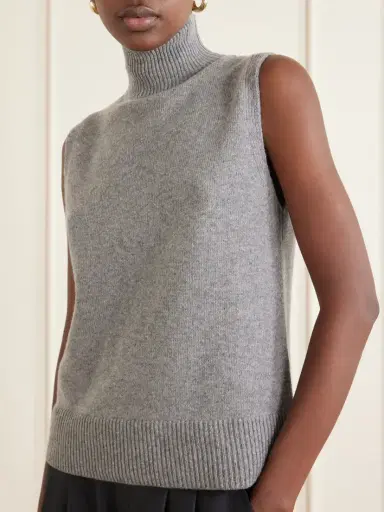 Brandon Maxwell The Bruno Wool And Cashmere-blend Turtleneck Tank | Thumbnail 3