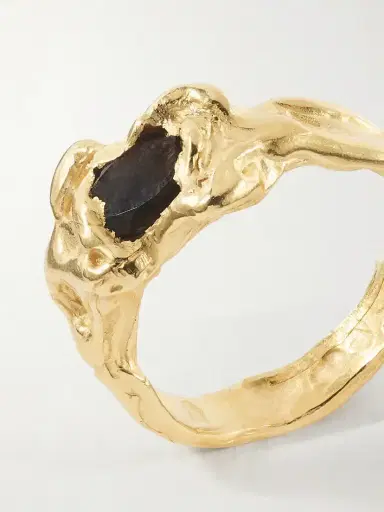 Simuero Ola Gold-plated Sterling Silver And Smoky Quartz Ring | Thumbnail 5 Simuero Ola Gold-plated Sterling Silver And Smoky Quartz Ring | Thumbnail 5