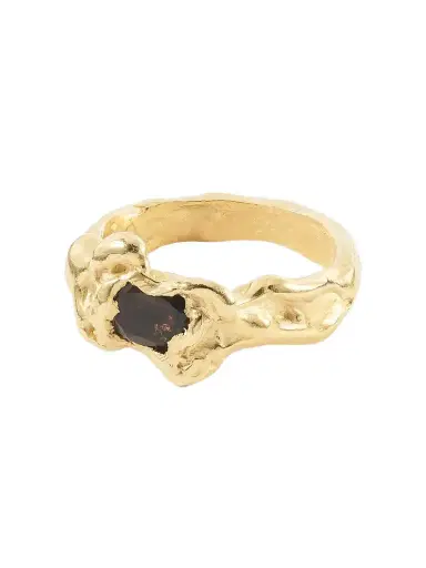 Simuero Ola Gold-plated Sterling Silver And Smoky Quartz Ring | Thumbnail 1 Simuero Ola Gold-plated Sterling Silver And Smoky Quartz Ring | Thumbnail 1