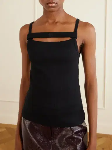 Courrèges 90's Ribbed Cotton-blend Jersey Tank | Thumbnail 3 Courrèges 90's Ribbed Cotton-blend Jersey Tank | Thumbnail 3
