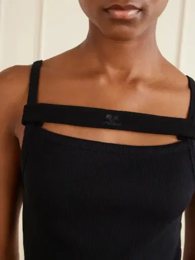 Courrèges 90's Ribbed Cotton-blend Jersey Tank | Thumbnail 5 Courrèges 90's Ribbed Cotton-blend Jersey Tank | Thumbnail 5
