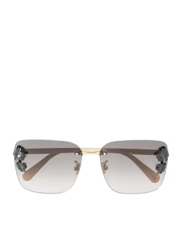 DIOR Eyewear Dior Clover S2u Square-frame Gold-tone Sunglasses